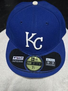 New Era KC Fitted Cap in Royal Blue with White Logo